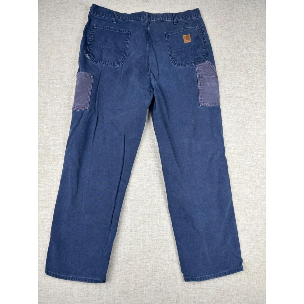 Carhartt B11 MDT Mens 40x34 Midnight Blue Washed Duck Work Dungarees Pants